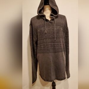 BKE Charcoal Man's Textured Hoodie,Size XL.